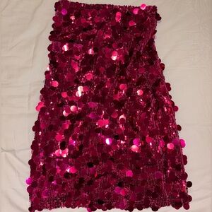 White Fox Boutique Pink Sequin Dress